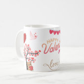Joyeuse Saint-Valentin Mug à Café Coeurs Amour (Devant gauche)