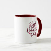 Joyeuse Saint Valentin mug blanc & rose (Devant droit)