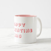 Joyeuse Saint Valentin mug blanc & rose (Devant droit)