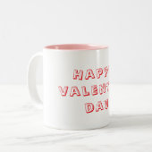 Joyeuse Saint Valentin mug blanc & rose (Devant gauche)