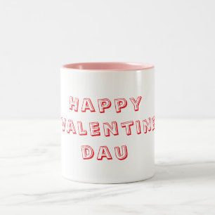 Joyeuse Saint Valentin mug blanc & rose