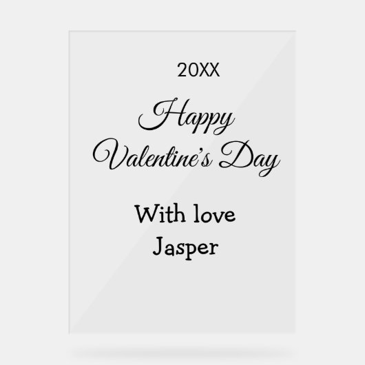 Joyeuse Saint-Valentin nom amour simple année styl (Recto)