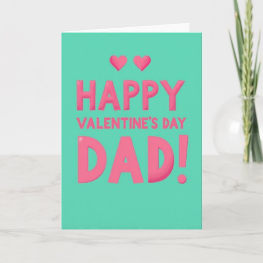 Joyeuse Saint-Valentin Papa Carte d'Amour (Devant)