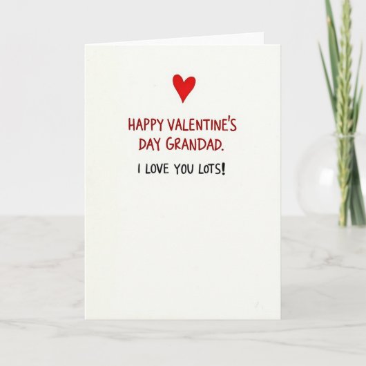 Joyeuse Saint-Valentin Papy Carte (Devant)