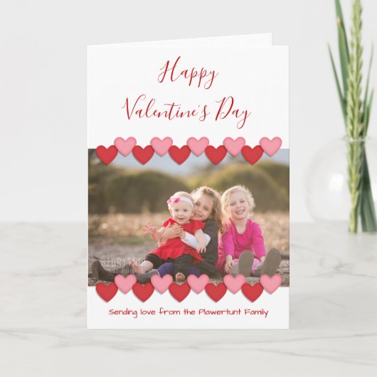 Joyeuse Saint-Valentin Photo | Carte de voeux plié (Devant)