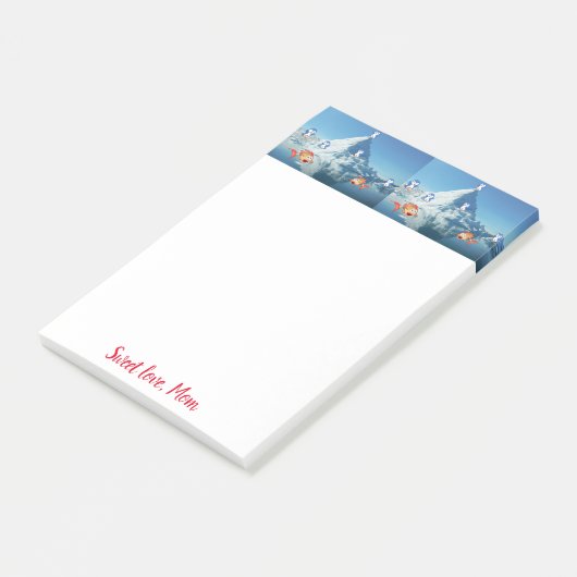 Joyeuse Saint Valentin Pingouin Note Post-it (Incliné)
