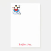 Joyeuse Saint-Valentin Pingouin Note Post-it (Devant)