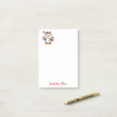 Joyeuse Saint-Valentin Pingouin Note Post-it (Sur un bureau)