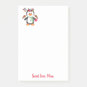 Joyeuse Saint-Valentin Pingouin Note Post-it