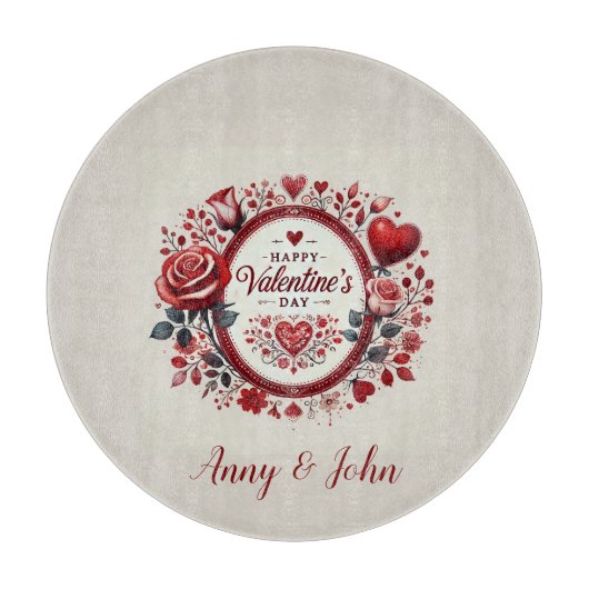 Joyeuse Saint-Valentin Planche à Découper Personna (Devant)
