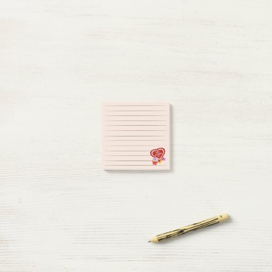 Joyeuse Saint Valentin Post-it Notes (Sur un bureau)