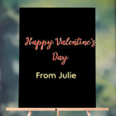 Joyeuse Saint-Valentin rouge noir de nom stylé (Neutre)