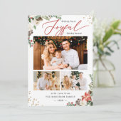 Joyeuse saison de vacances hiver Floral 3 Cartes p (Debout devant)