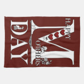 Joyeuse serviette de cuisine de la fête des mères (Horizontal)
