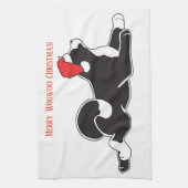 Joyeuse serviette de cuisine de Noël de Woowoo (Vertical)