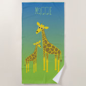 Joyeuse serviette de plage de la famille de la gir (Devant)