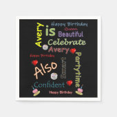 Joyeuse serviettes en papier d'anniversaire Avery (Devant)