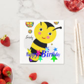 Joyeuse serviettes en papier d'anniversaire, Bumbl (En situation)