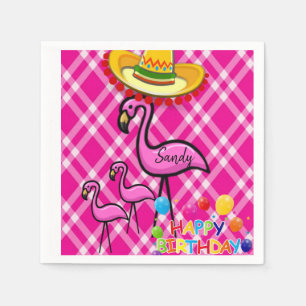 Joyeuse serviettes en papier d'anniversaire, Flama