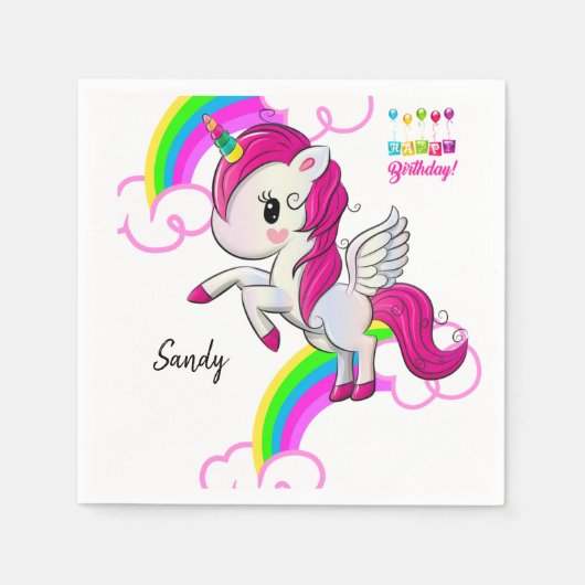 Joyeuse serviettes en papier d'anniversaire, licor (Devant)