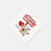Joyeuse serviettes en papier d'anniversaire, Ours (Coin)