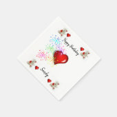 Joyeuse serviettes en papier d'anniversaire, Ours (Coin)