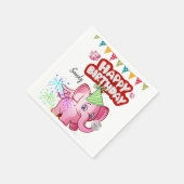 Joyeuse serviettes en papier d'anniversaire, porc (Coin)