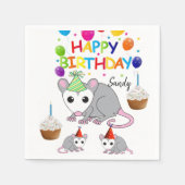 Joyeuse serviettes en papier d'anniversaire, Possu (Devant)