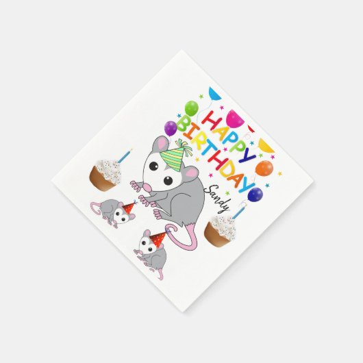 Joyeuse serviettes en papier d'anniversaire, Possu (Coin)