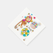 Joyeuse serviettes en papier d'anniversaire, singe (Coin)