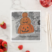 Joyeuse serviettes en papier Halloween (En situation)