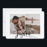 Joyeuse simple élégante carte de noël multi photo<br><div class="desc">fêtez les fêtes avec cette belle carte multi photo de noël. Avec un design élégant, propre et éditable collage photo, il a une sensation élégante, moderne, minimale. tous les détails peuvent être édités pour vos détails personnels, y compris le nom de famille, les photos et l'année pour le rendre spécial....</div>