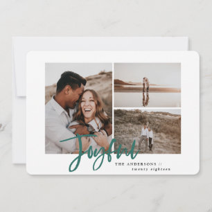 Joyeuse simple élégante carte de noël multi photo