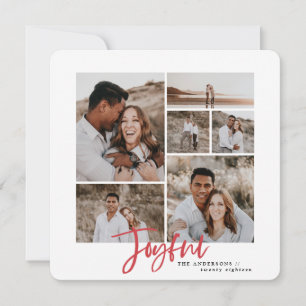 Joyeuse simple élégante carte de noël multi photo