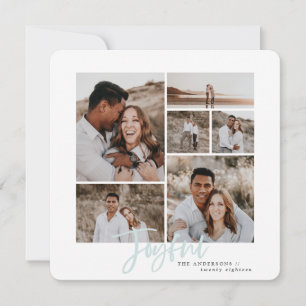 Joyeuse simple élégante carte de noël multi photo