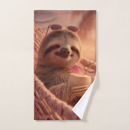 Joyeuse Sloth Relaxant dans un hamac (Serviette à main)