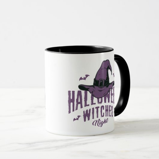 Joyeuse sorcière Halloween Mug de nuit - sorcière  (Devant droit)