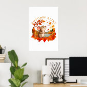 Joyeuse Souris Mignonne d'Automne - Art Mural (Bureau à domicile)