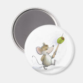 Joyeuse souris Moe avec aimant Olive (Recto/Verso)