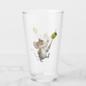 Joyeuse souris Moe avec Coupe en verre d'olive (Dos)