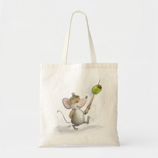 Joyeuse souris Moe avec le sac olive (Devant)