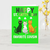 Joyeuse St Cattys Day Cousine Carte (Fleur jaune)