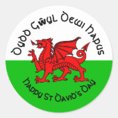 Joyeuse St Davids Day en Sticker de style celtique (Devant)