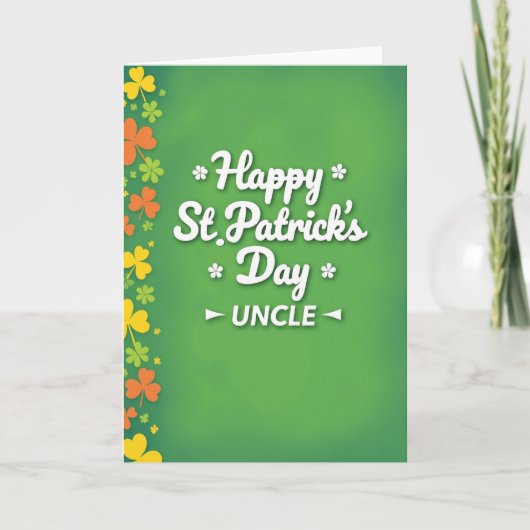 Joyeuse St Patrick à Oncle Carte (Devant)