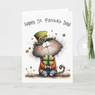 Joyeuse St. Patrick - Chat - Cartes de vœux