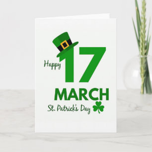 Joyeuse St Patrick Journee Mars Carte