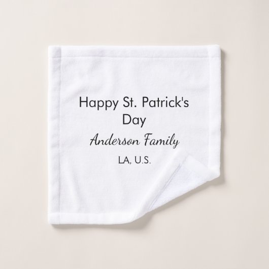 Joyeuse st. Patrick nom famille lieu simple g (Gant de toilette)
