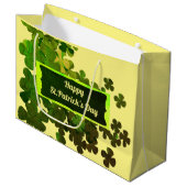 Joyeuse St.Patrick's Day, grand sac cadeau personn (Devant Angle)