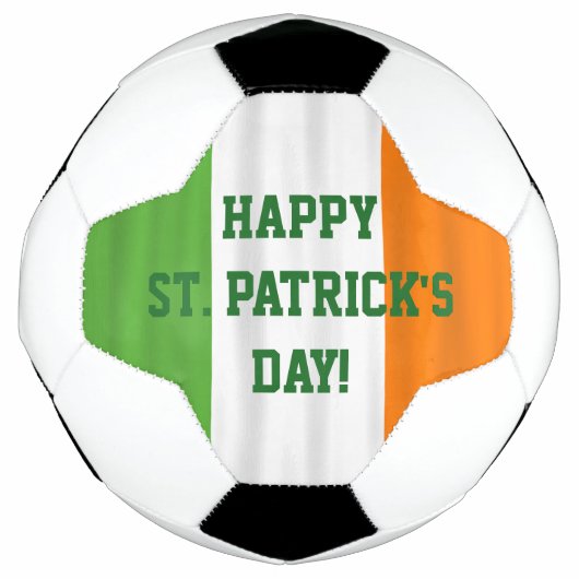 Joyeuse St. Patrick's Day Irish Flag Soccer Ball (Devant)