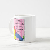 Joyeuse tasse à café blanc classique de la fête de (Devant gauche)